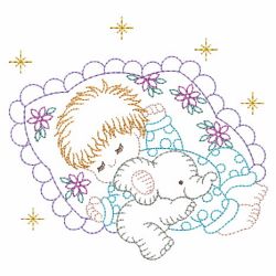 Vintage Sleeping Baby 03(Lg) machine embroidery designs