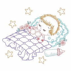 Vintage Sleeping Baby 05(Lg) machine embroidery designs