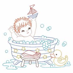 Vintage Bathing Baby 01(Lg) machine embroidery designs