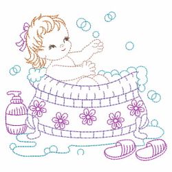 Vintage Bathing Baby 04(Lg) machine embroidery designs