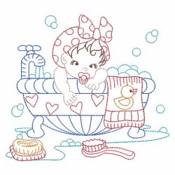 Vintage Bathing Baby 06(Sm) machine embroidery designs