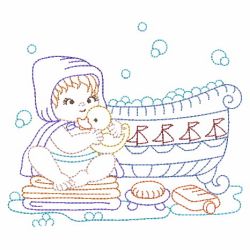 Vintage Bathing Baby 07(Lg) machine embroidery designs