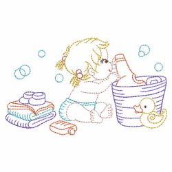 Vintage Bathing Baby 08(Md) machine embroidery designs
