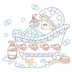 Vintage Bathing Baby 09(Md) machine embroidery designs