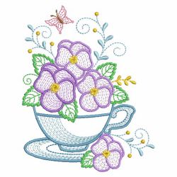 Teacup In Bloom 3(Sm) machine embroidery designs
