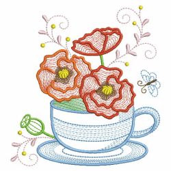 Teacup In Bloom 3 03(Sm) machine embroidery designs