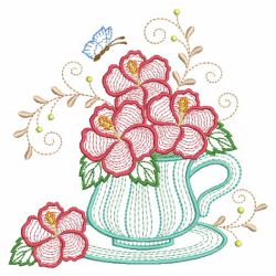 Teacup In Bloom 3 06(Md) machine embroidery designs