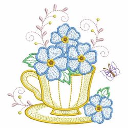 Teacup In Bloom 3 07(Sm) machine embroidery designs