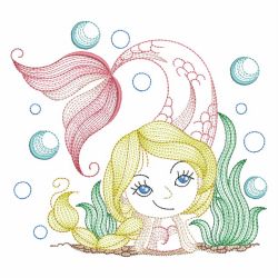 Vintage Little Mermaids 01(Md) machine embroidery designs