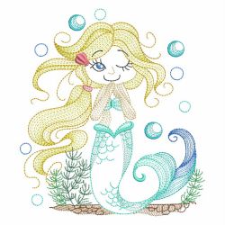 Vintage Little Mermaids 03(Md) machine embroidery designs