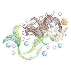 Vintage Little Mermaids 06(Md) machine embroidery designs