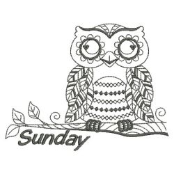 Days Of The Week Owls 2 01(Sm) machine embroidery designs