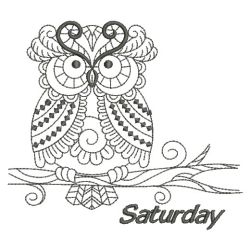 Days Of The Week Owls 2 07(Md) machine embroidery designs