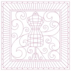 Redwork Crafty Quilting 07(Lg)