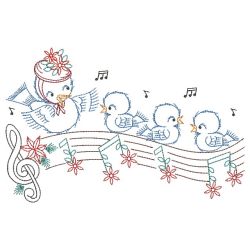 Vintage Musical Bluebirds 02(Md) machine embroidery designs