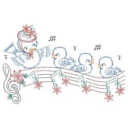 Vintage Musical Bluebirds 02(Sm) machine embroidery designs