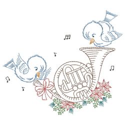 Vintage Musical Bluebirds 05(Lg) machine embroidery designs