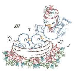 Vintage Musical Bluebirds 08(Sm) machine embroidery designs