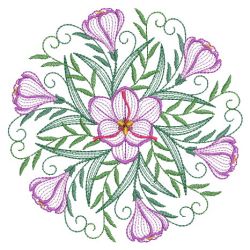 Rippled Floral Wreath(Md) machine embroidery designs