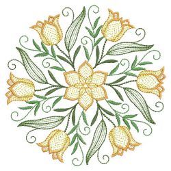 Rippled Floral Wreath 05(Md) machine embroidery designs