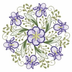 Rippled Floral Wreath 07(Lg) machine embroidery designs
