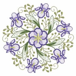 Rippled Floral Wreath 07(Lg) machine embroidery designs