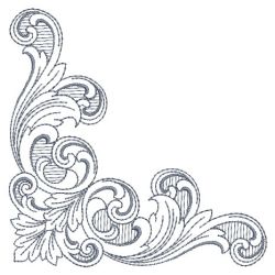 Delicate Damask Corners 04(Md) machine embroidery designs