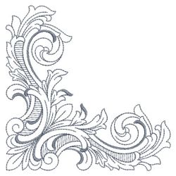 Delicate Damask Corners 05(Lg) machine embroidery designs