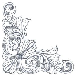 Delicate Damask Corners 10(Sm) machine embroidery designs