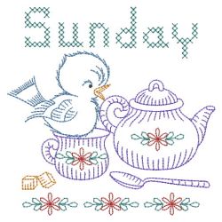 Days Of The Week Bluebirds 01(Sm) machine embroidery designs