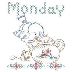 Days Of The Week Bluebirds 02(Md) machine embroidery designs