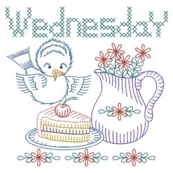 Days Of The Week Bluebirds 04(Lg) machine embroidery designs