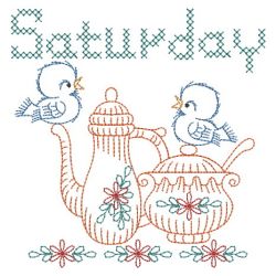 Days Of The Week Bluebirds 07(Md) machine embroidery designs