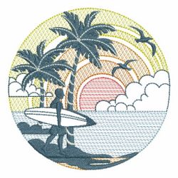 Tropical Silhouettes 07(Md) machine embroidery designs
