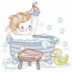 Rippled Bathing Baby 03(Sm) machine embroidery designs