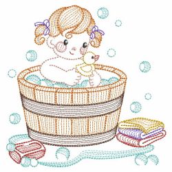 Rippled Bathing Baby 04(Lg) machine embroidery designs