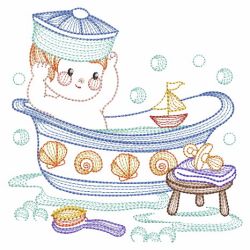 Rippled Bathing Baby 05(Lg) machine embroidery designs