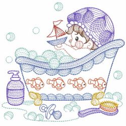 Rippled Bathing Baby 07(Lg) machine embroidery designs