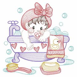 Rippled Bathing Baby 08(Md) machine embroidery designs