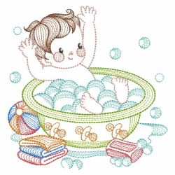 Rippled Bathing Baby 09(Md) machine embroidery designs