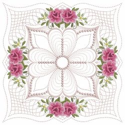 Trapunto Rose Quilt Block 7 03(Lg) machine embroidery designs