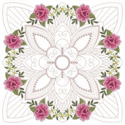 Trapunto Rose Quilt Block 7 04(Lg) machine embroidery designs