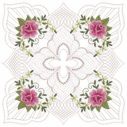 Trapunto Rose Quilt Block 7 07(Lg) machine embroidery designs