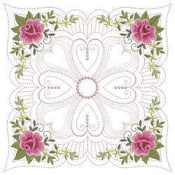 Trapunto Rose Quilt Block 7 08(Lg)