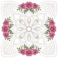 Trapunto Rose Quilt Block 7 09(Sm)