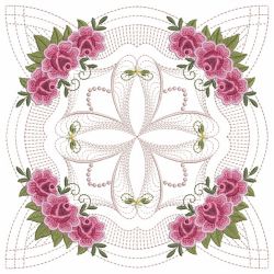 Trapunto Rose Quilt Block 7 11(Sm) machine embroidery designs