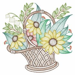 Rippled Sunflowers 05(Md) machine embroidery designs