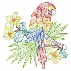 Rippled Tropical Birds 01(Lg) machine embroidery designs