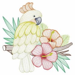 Rippled Tropical Birds 02(Lg) machine embroidery designs