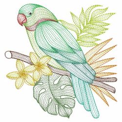 Rippled Tropical Birds 04(Md) machine embroidery designs